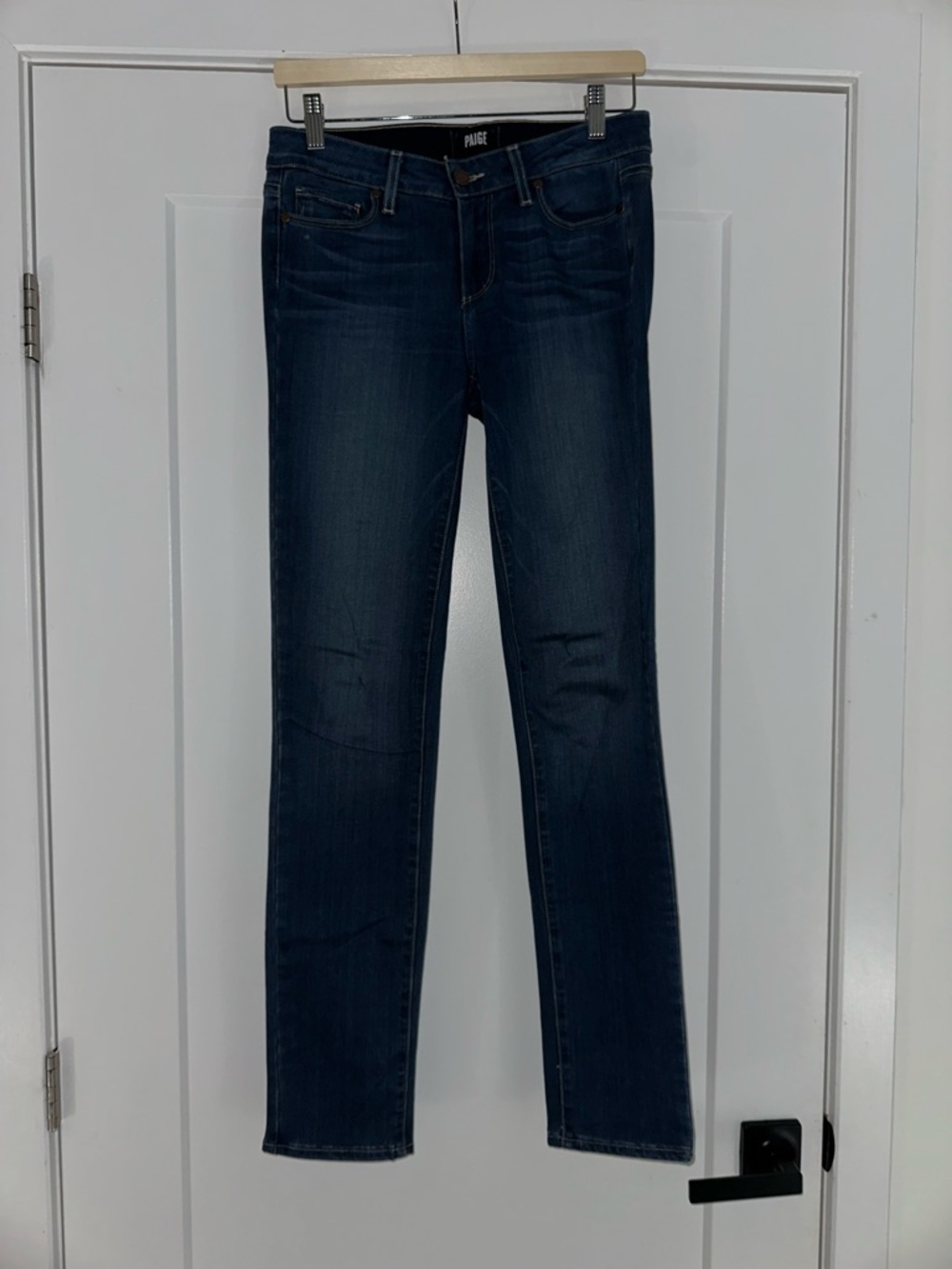 PAIGE Skyline Skinny Jeans Dark Wash Stretch Denim | Size 27
